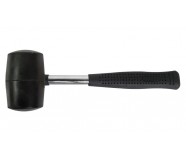 Rubber mallet with metal handle black