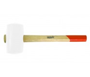 Rubber mallet wooden handle white