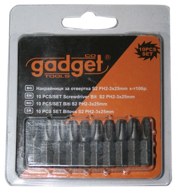 Накрайници за отвертка S2 PH-3x25 mm комплект 10 бр.