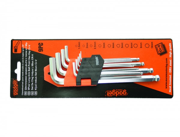 Hex key short ball endet 9 pcs. set CR-V