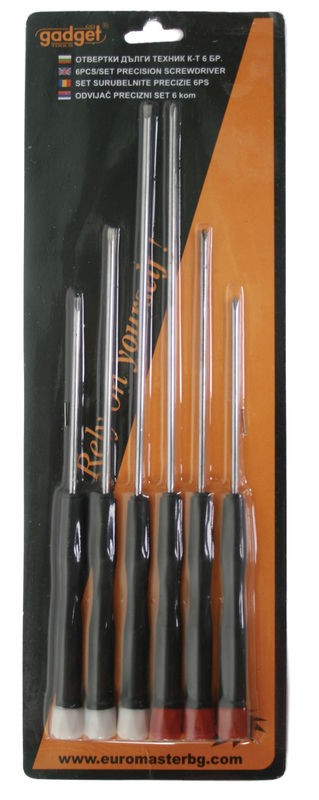 6 Pcs. Set Long Precision Screwdriver