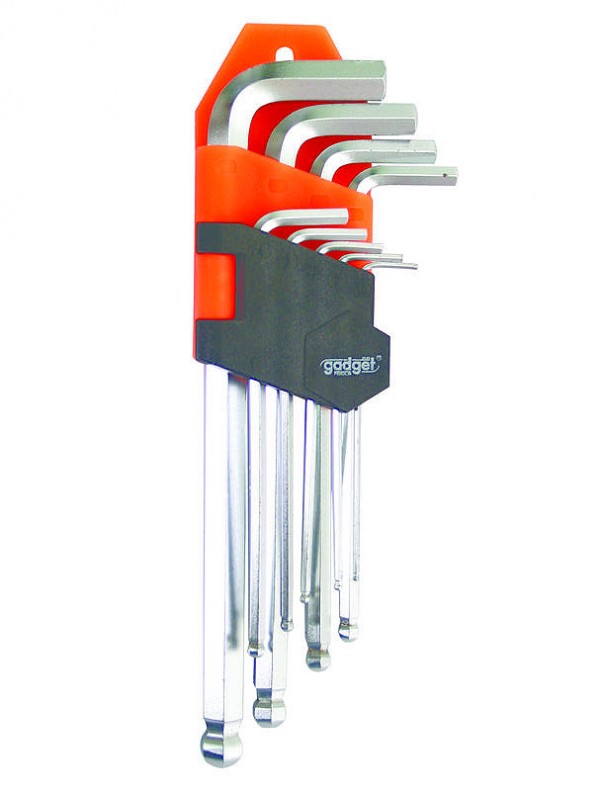 Hex key long ball end 9 pcs. set CR-V